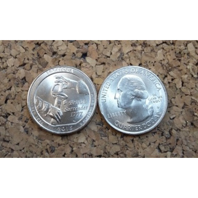 Монета 25 центов 2015 г. США "Саратога". Парк № 30.